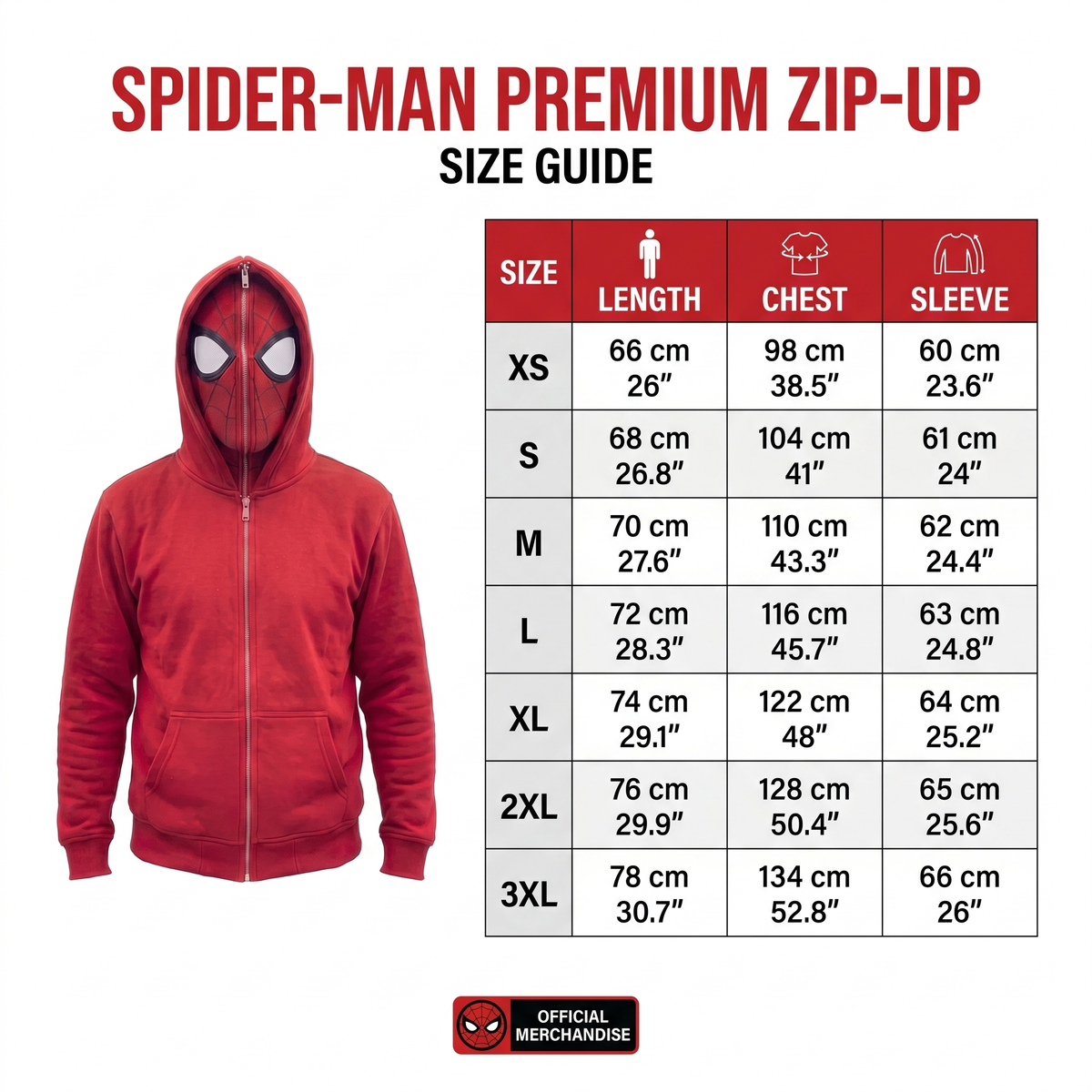 🕷️ Spider-Man Masked Zip-Up Hoodie
