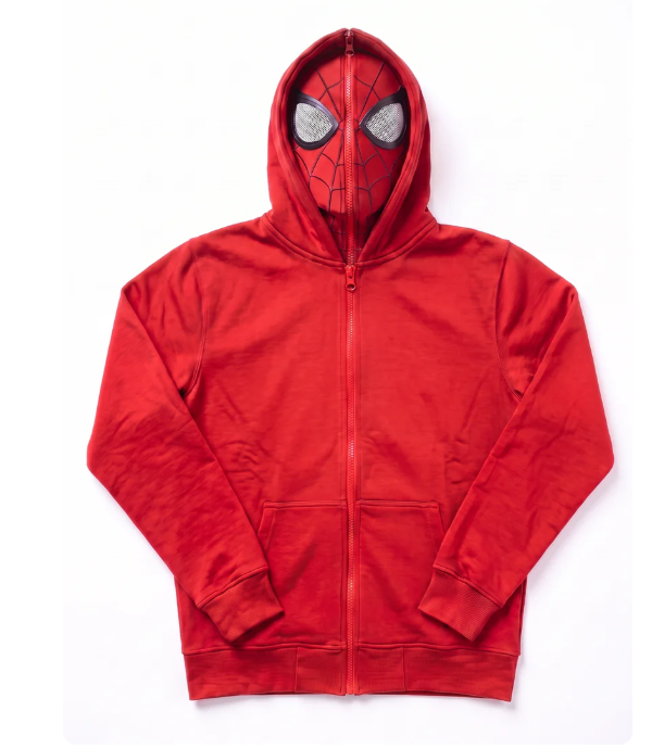 🕷️ Spider-Man Masked Zip-Up Hoodie