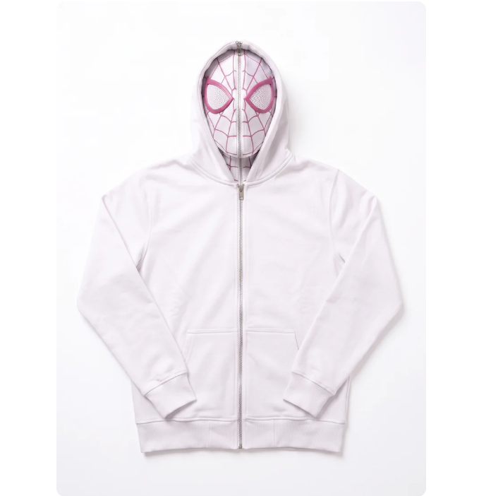 🕷️ Spider-Man Masked Zip-Up Hoodie