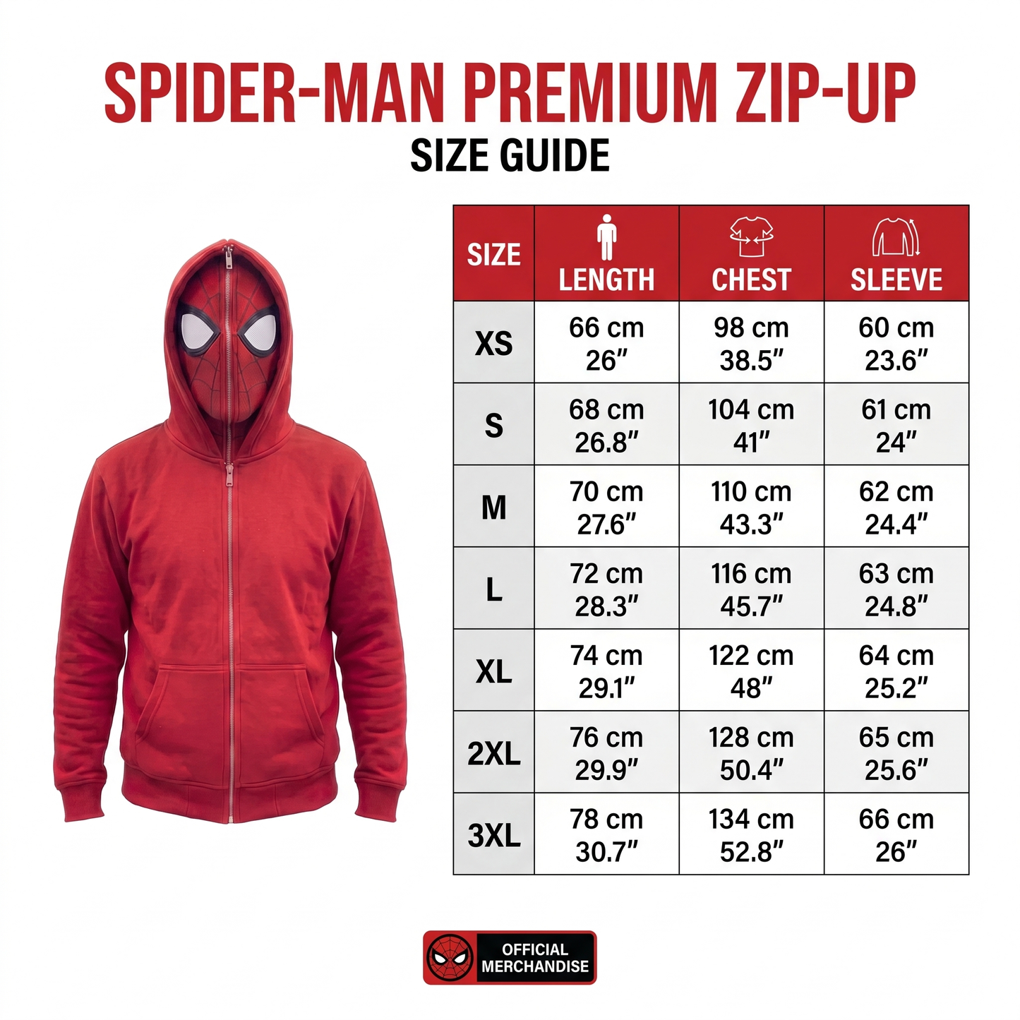 🕷️ Spider-Man Masked Zip-Up Hoodie